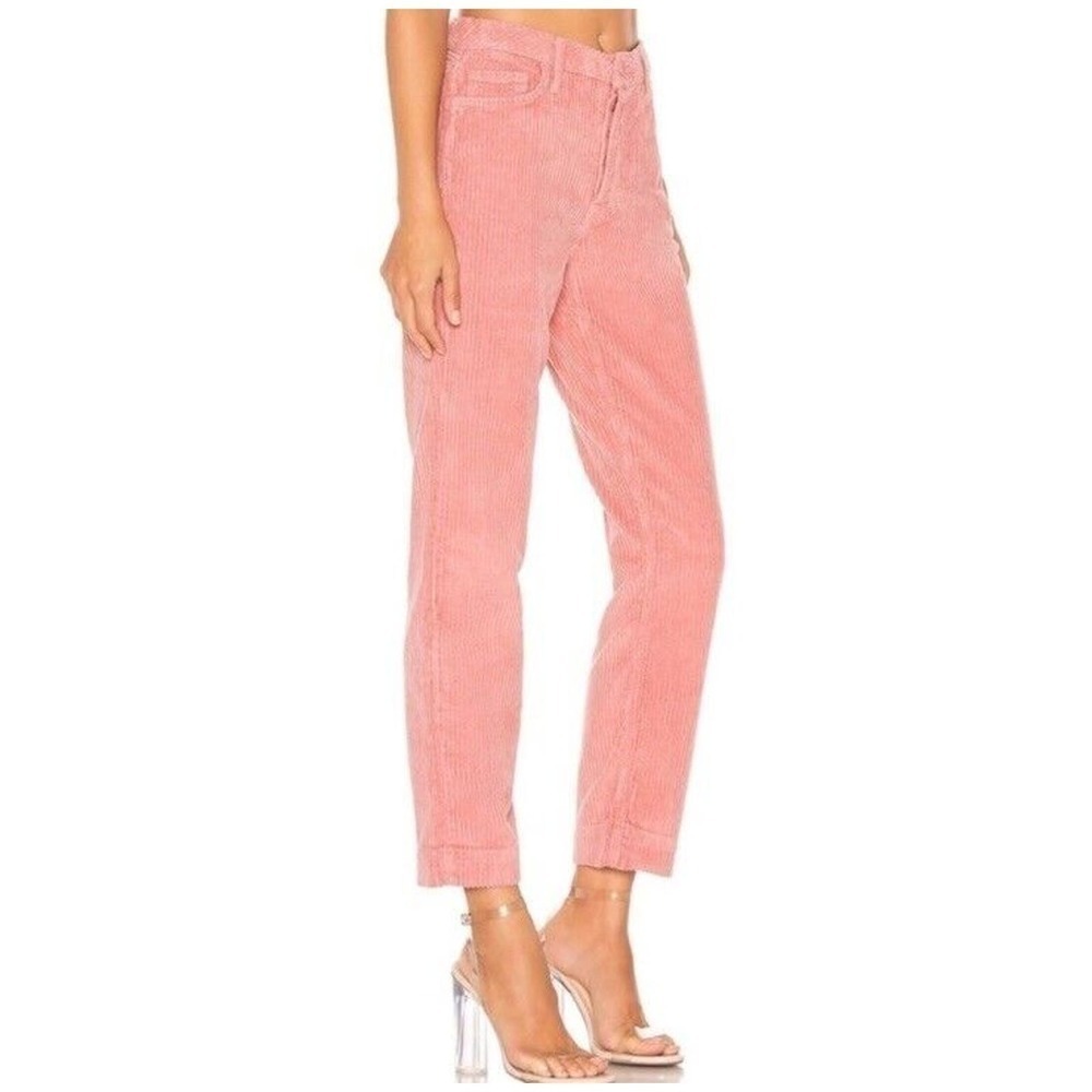 GRLFRND Womens Helena Corduroy Pants Pink Solid Y2K Cotton Size 25‎